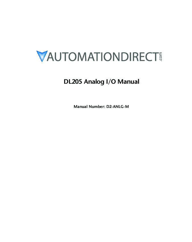 First Page Image of F2-02DAS-2 DL205 Analog IO D2-ANG-M Instruction Manual.pdf